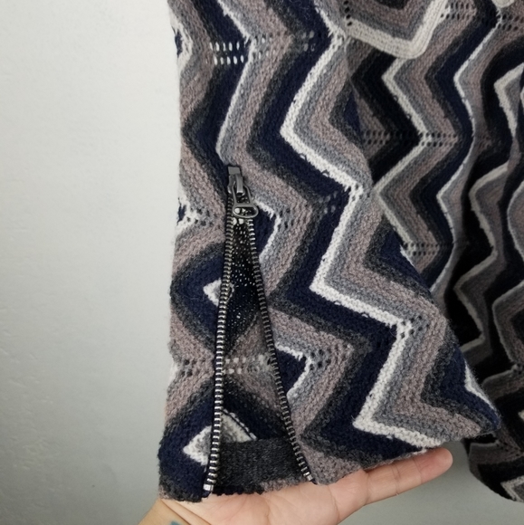 Free People Chevron Wool Blend Bell Sleeve Dress - Picture 7 of 8